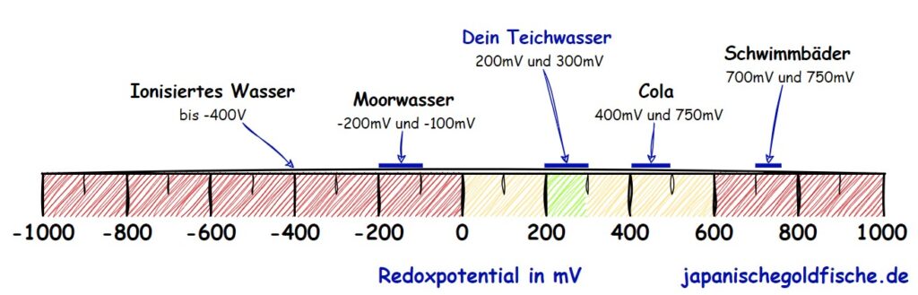 Redoxpotential verschiedener Flüssigkeiten