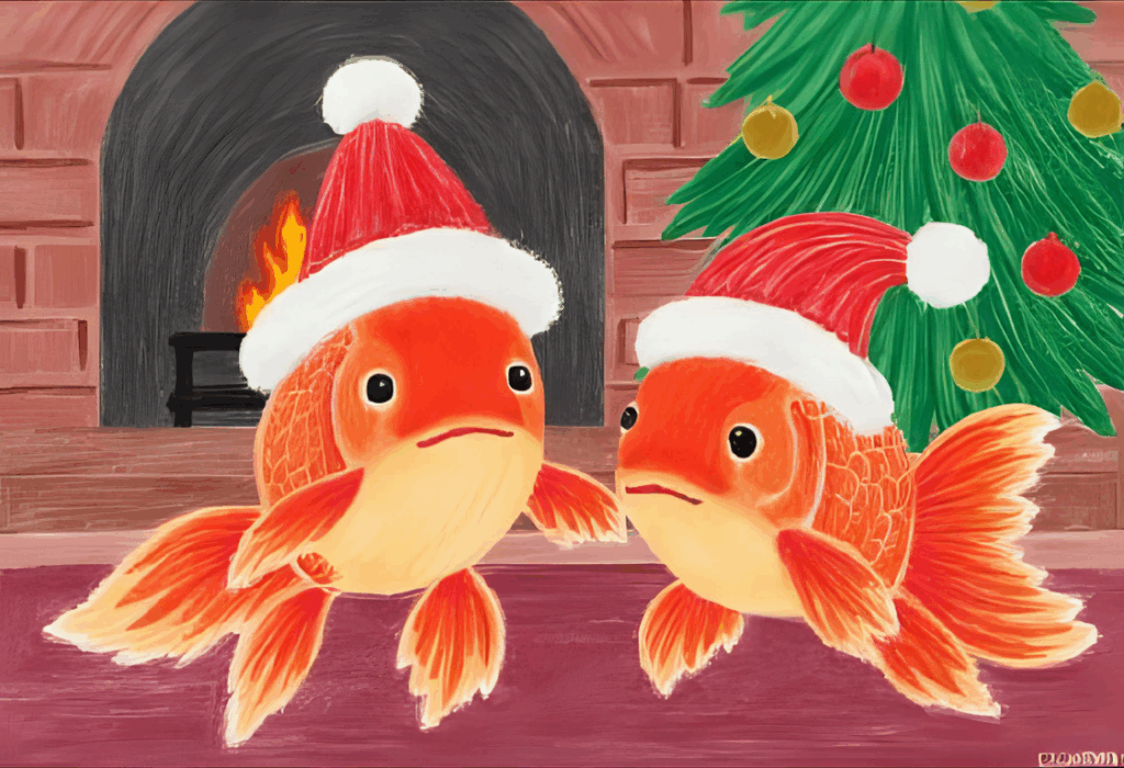 Goldfische Weihnachten